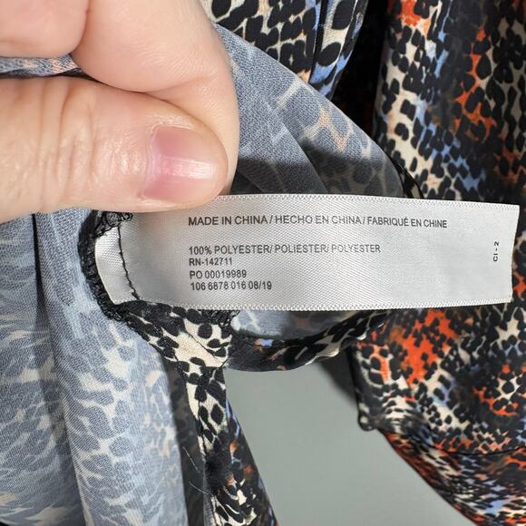 Eloquii Colorful Animal Print High Low Tunic Length Top - 20 - Women's Plus Size - Picture 6 of 7